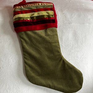 Home Collection Season Design Christmas Stockings Green/Red/Gold Velvet …